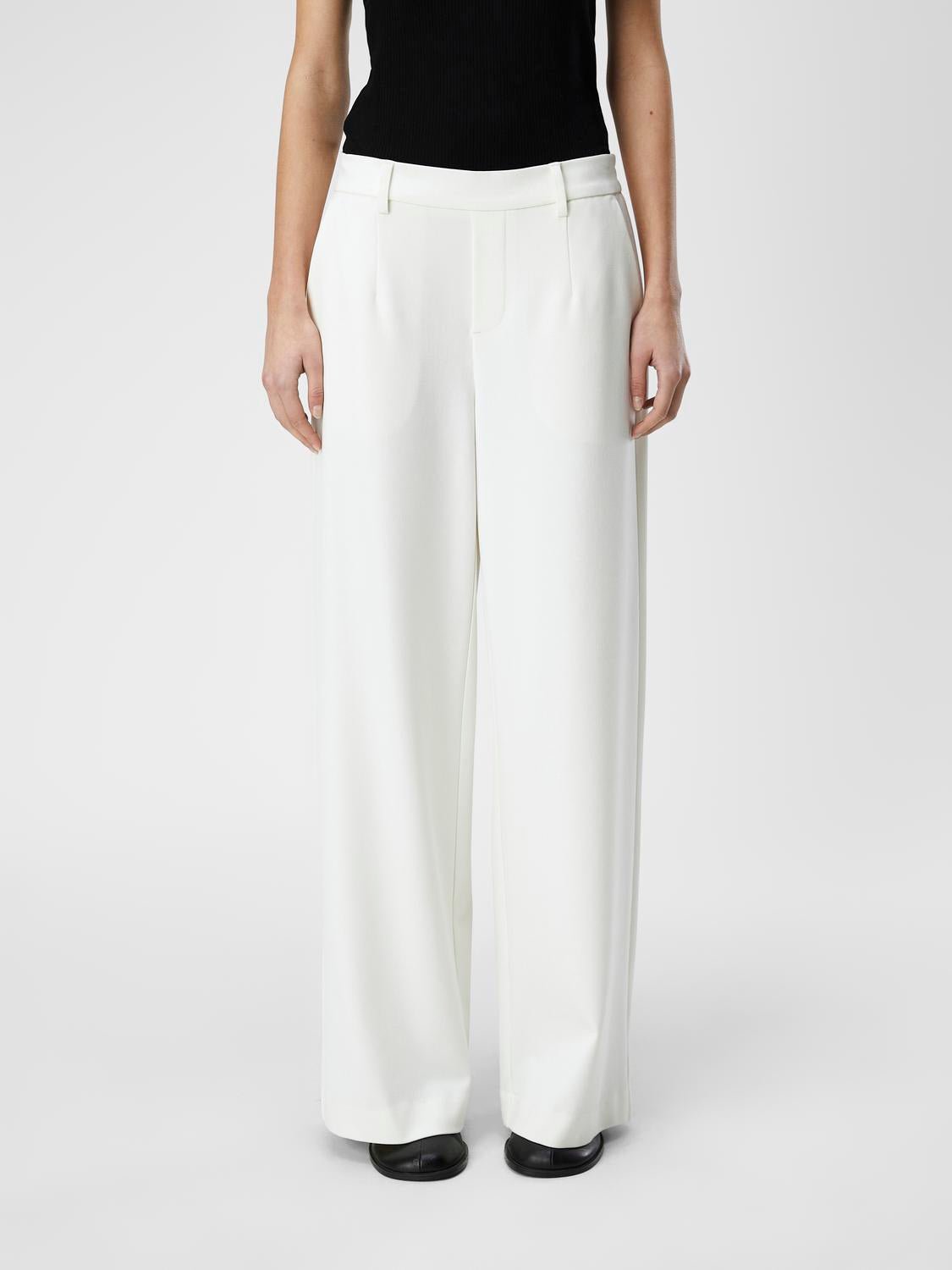 OBJLISA Trousers - Cloud Dancer - VERO MODA & VILA Bergvik